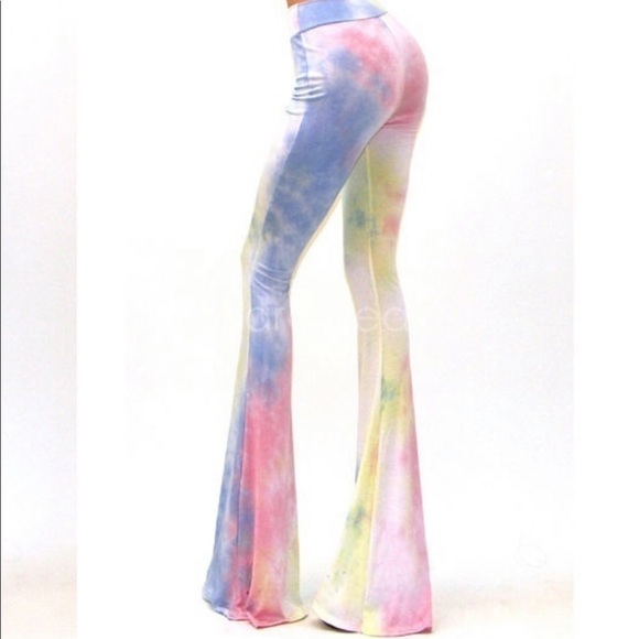 CYBER SALE Retro Hippie Bell Bottom Pants Tie Dyed - Picture 4 of 8